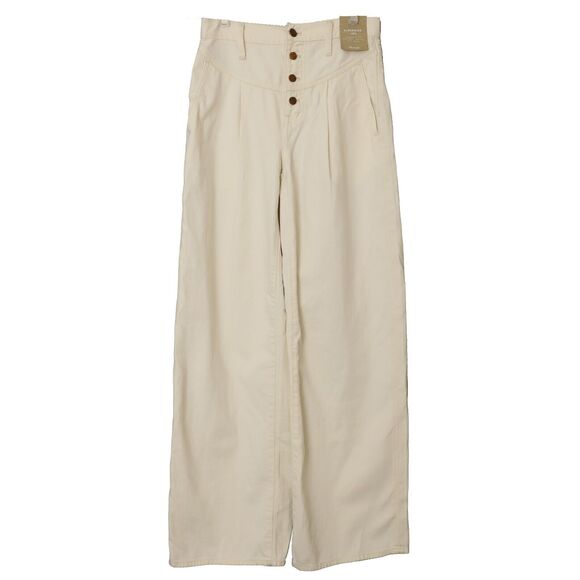 MADEWELL The Superwide-Leg Jeans 25 Vintage Canvas Button Fly Edition NWT B54 - Picture 2 of 6